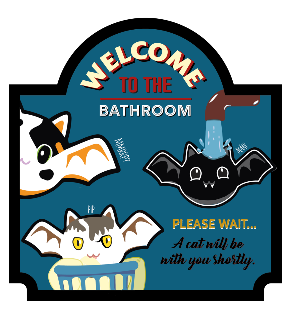 Sol, Mani and Pip wreak havoc in the bathroom